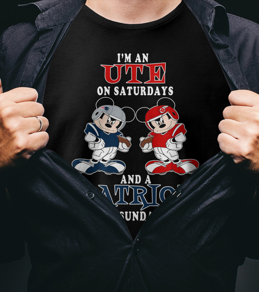 I'm An Ute On Saturdays And A Patriot On Sundays T-Shirt