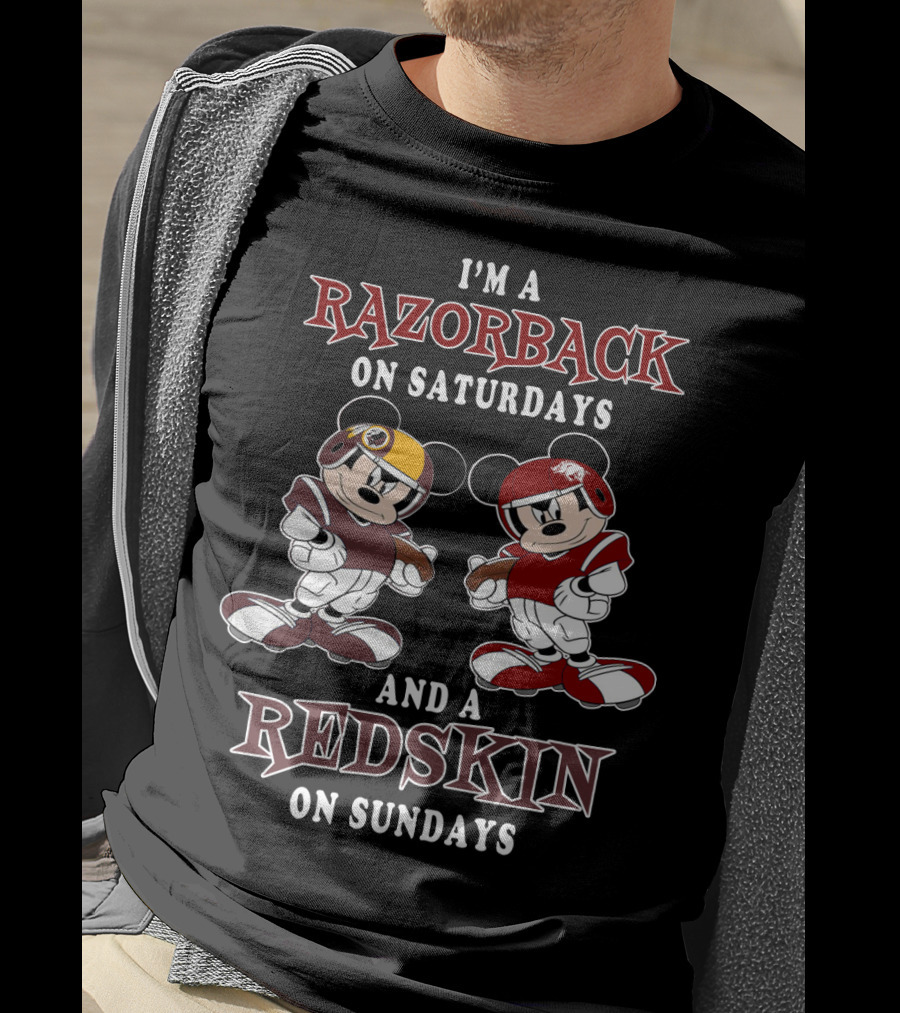I'm A Razorback On Saturdays And A Redskin On Sundays T-Shirt