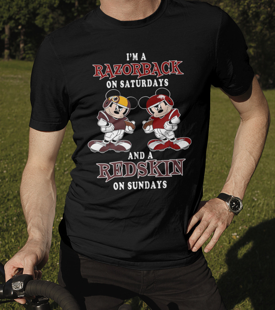 I'm A Razorback On Saturdays And A Redskin On Sundays T-Shirt