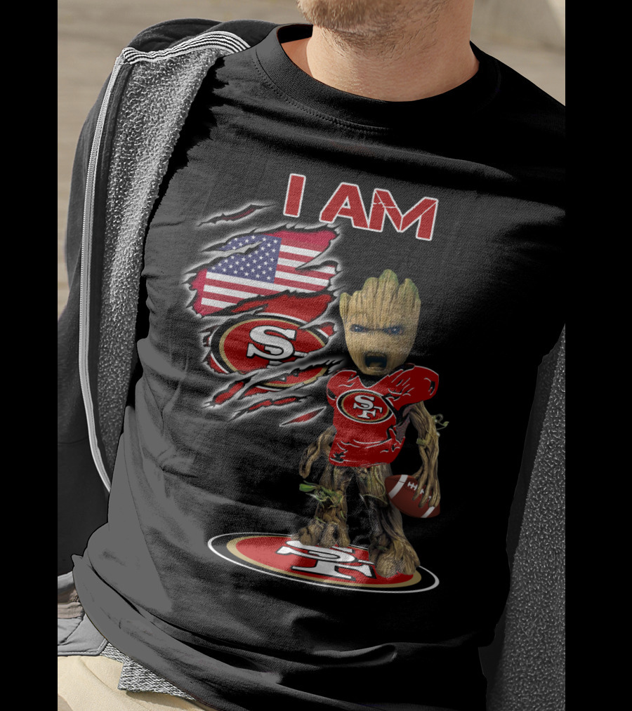 I Am Groot San Francisco 49ers American Football Fan T-Shirt