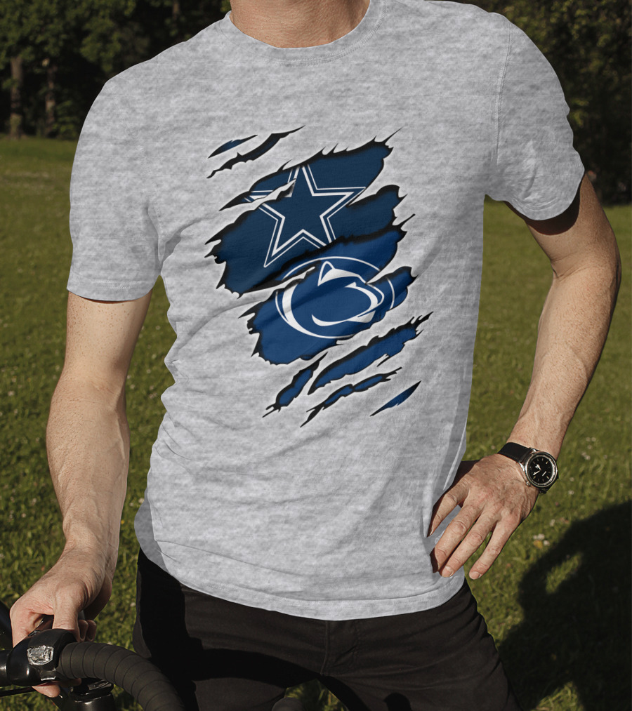 Dallas Cowboys Penn State Logo Fusion T-Shirt