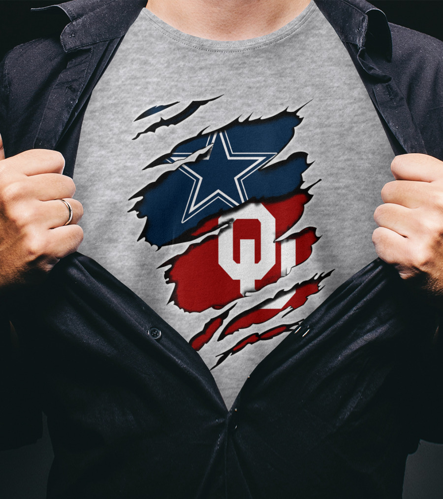 Dallas Cowboys Oklahoma Sooners Football Fan Gear T-Shirt