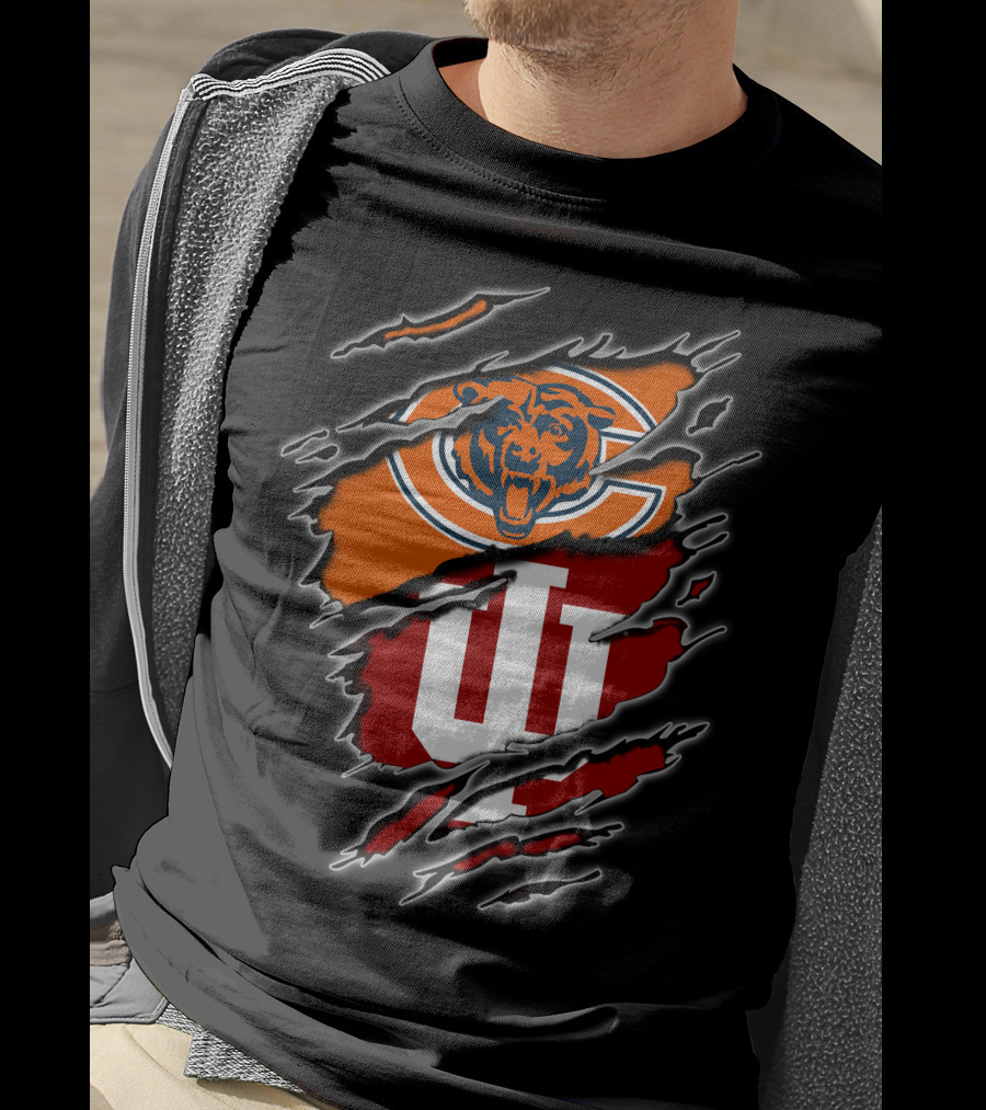 Chicago Bears Indiana Hoosiers Crossover T-Shirt