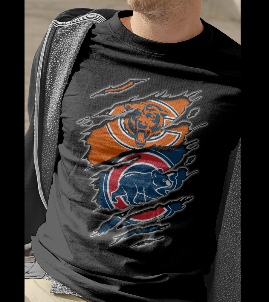 Chicago Bears Cubs Fan Crossover T-Shirt