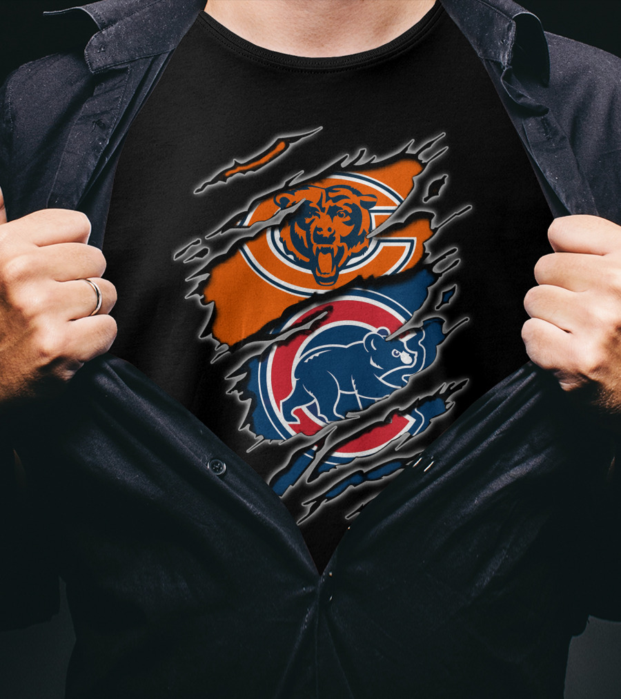 Chicago Bears Cubs Fan Crossover T-Shirt