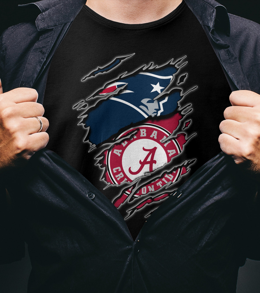 New England Patriots Alabama Crimson Tide Combo T-Shirt