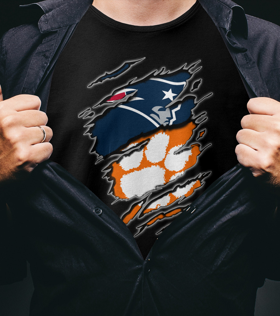 Patriots Clemson Paw Ripped T-Shirt