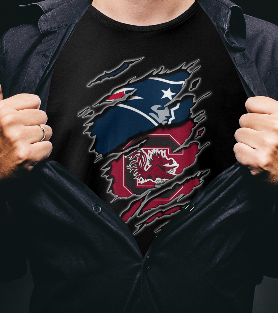 New England Patriots South Carolina Gamecocks Fusion T-Shirt