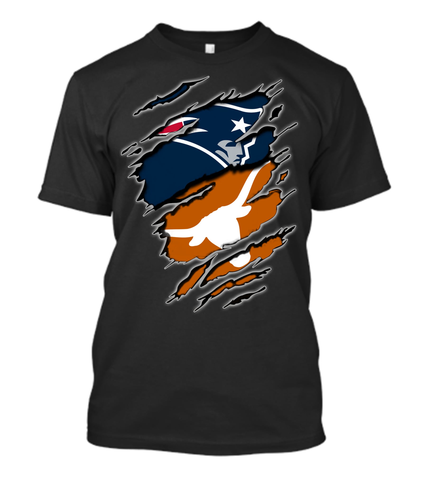 Patriots Longhorns Fusion Icon Split T-Shirt