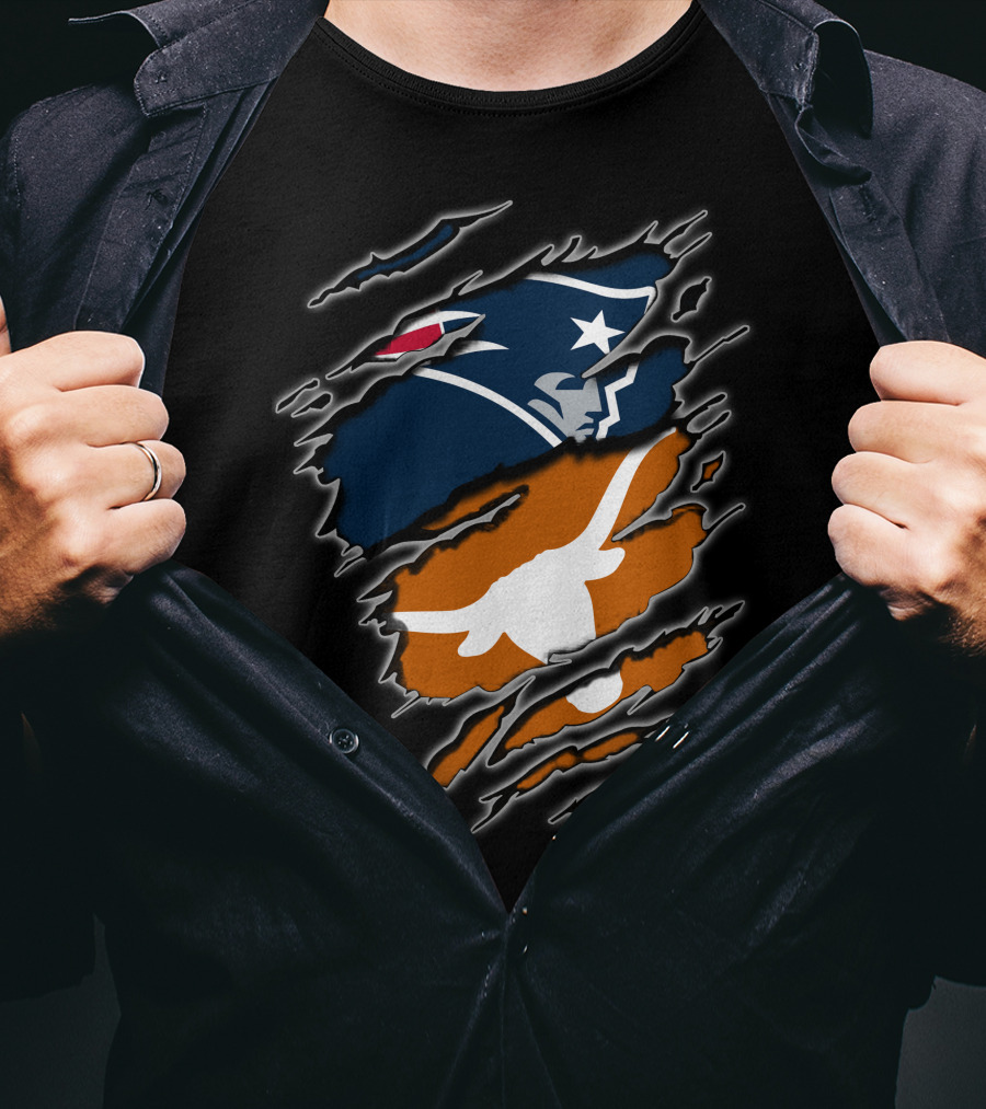 Patriots Longhorns Fusion Icon Split T-Shirt