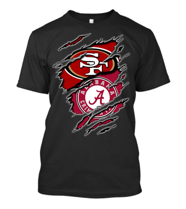 49ers Alabama Crimson Tide Crossover Fan T-Shirt