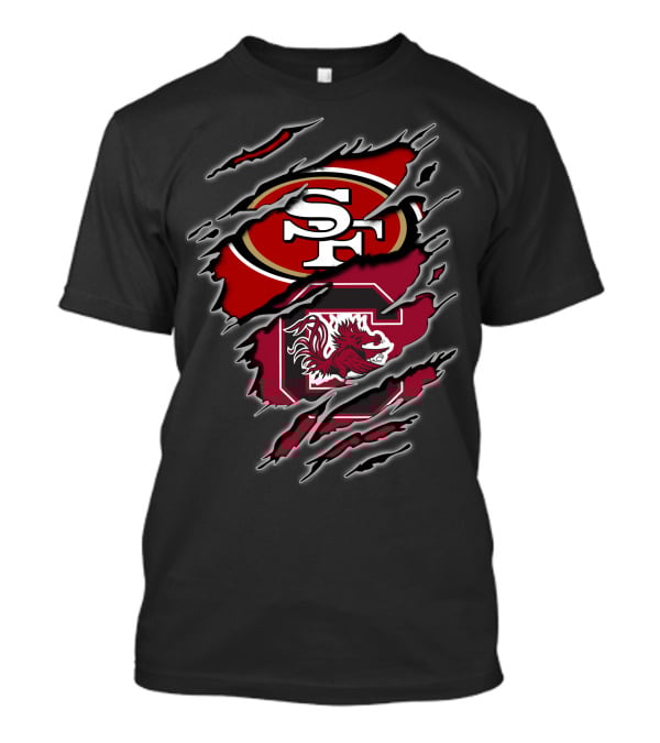San Francisco 49ers South Carolina Gamecocks Claw Marks T-Shirt