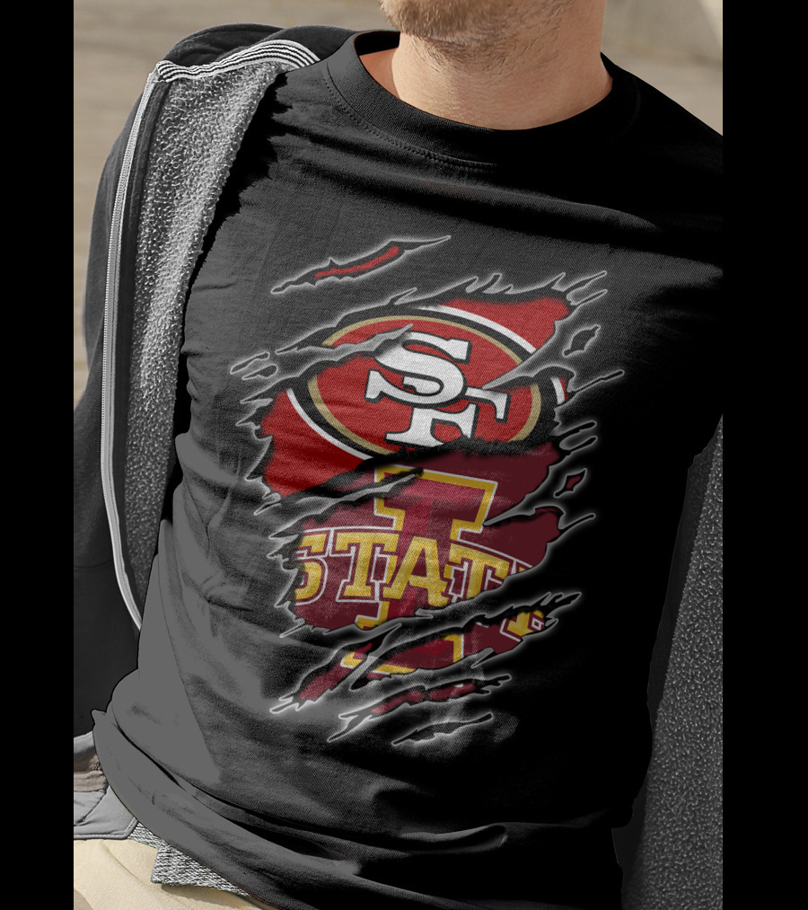 Sf 49ers Iowa State Cyclones Combination T-Shirt