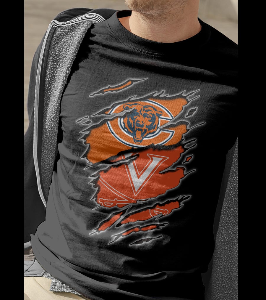 Bears Cavaliers Chicago Virginia Claw Marks T-Shirt