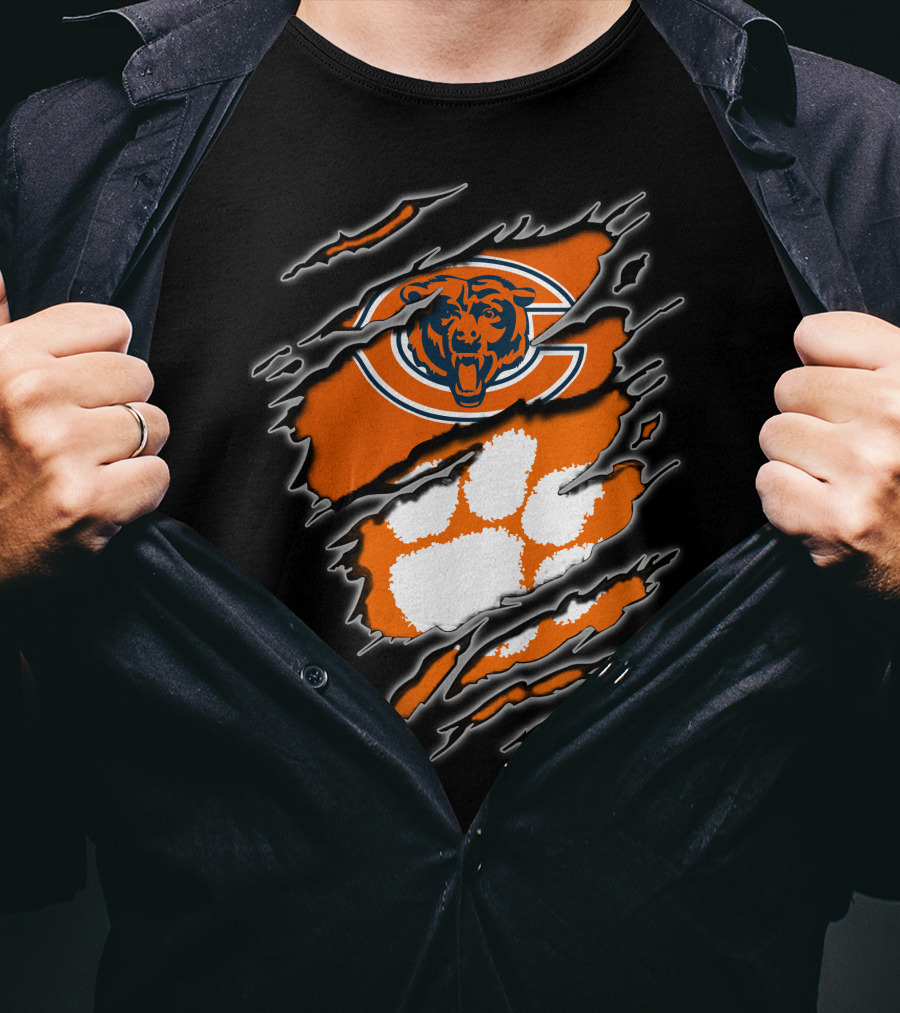 Chicago Bears Clemson Tigers Mashup T-Shirt