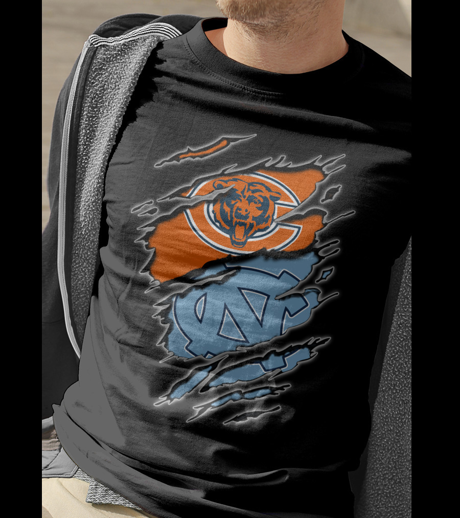 Chicago Bears UNC Tar Heels Combination T-Shirt
