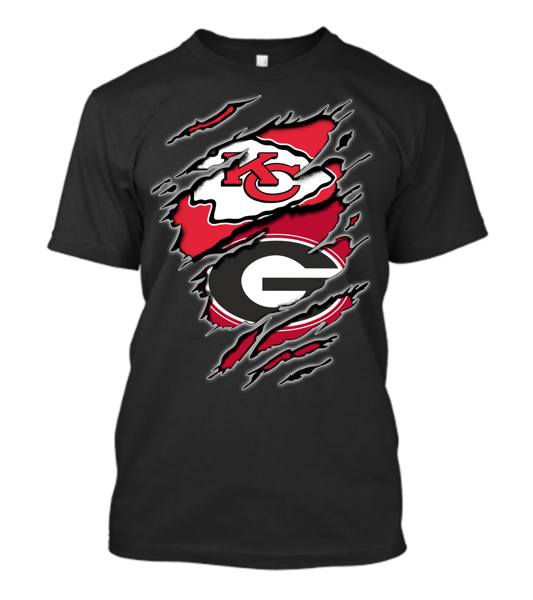 Chiefs Bulldogs KC G Logo Torn Layer T-Shirt