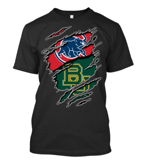Cubs Bears Meets Baylor Football Creative Crossover T-Shirt