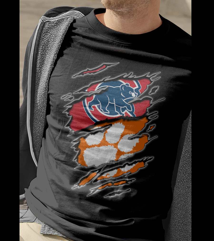 Cubs Clemson Paw Print Team Spirit T-Shirt