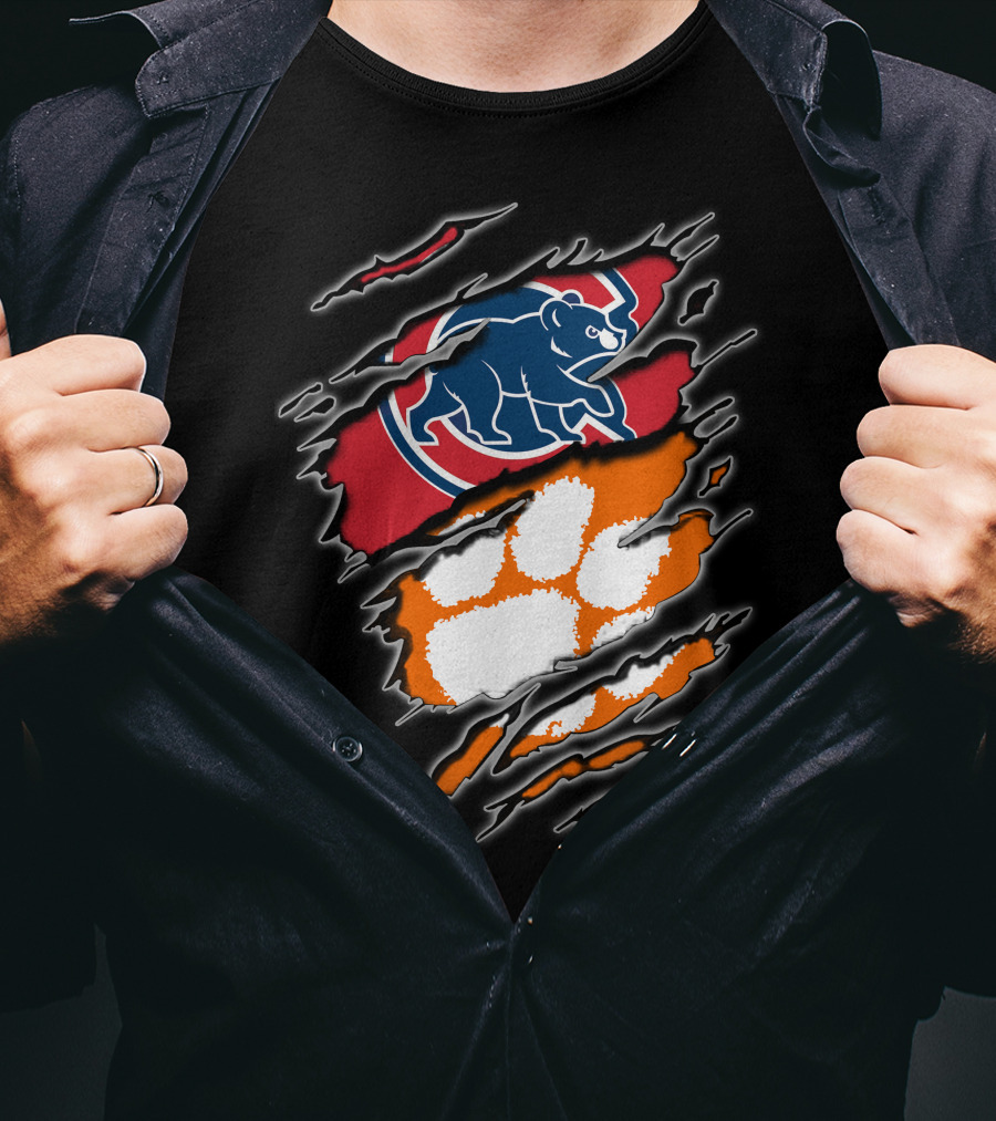 Cubs Clemson Paw Print Team Spirit T-Shirt