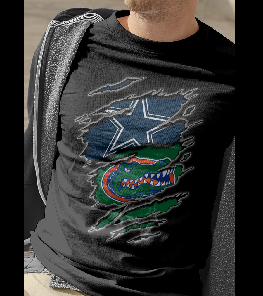 Cowboys Star Ripping Through Gators T-Shirt