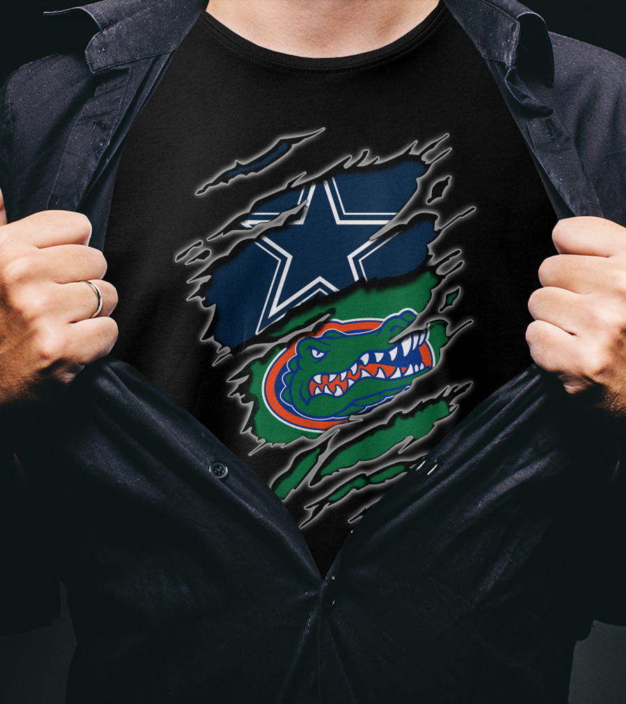Cowboys Star Ripping Through Gators T-Shirt
