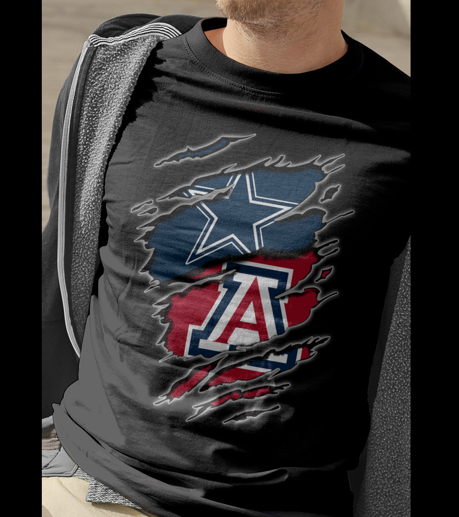 Dallas Cowboys Arizona Wildcats Logo Mashup T-Shirt