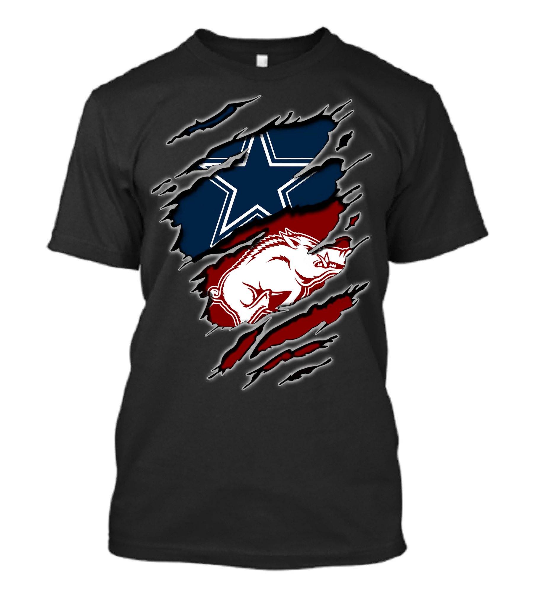 Cowboys Razorbacks Fusion Rip T-Shirt
