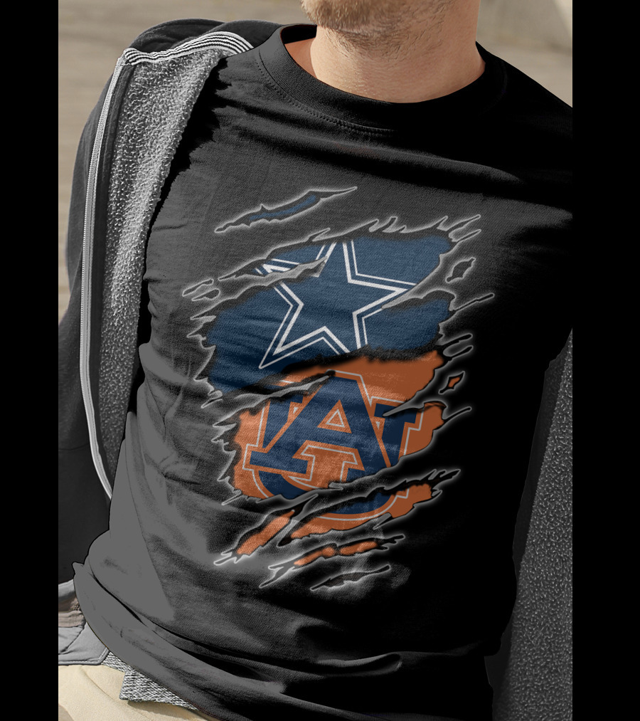 Dallas Cowboys Auburn Tigers Ripped T-Shirt