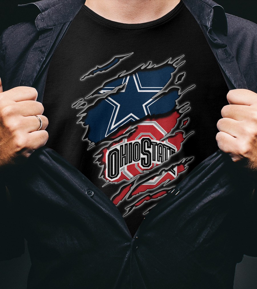 Ohio State Cowboys Star And Logo Fusion T-Shirt