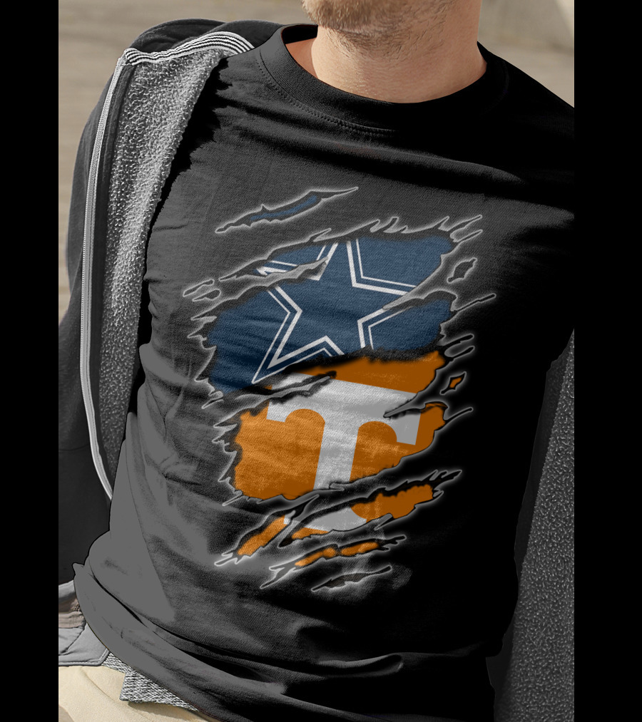 Cowboys Star And Tennessee T Logo Fusion T-Shirt