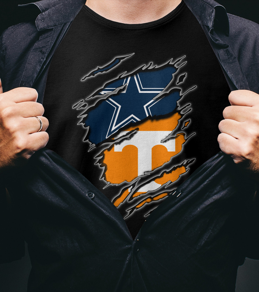 Cowboys Star And Tennessee T Logo Fusion T-Shirt