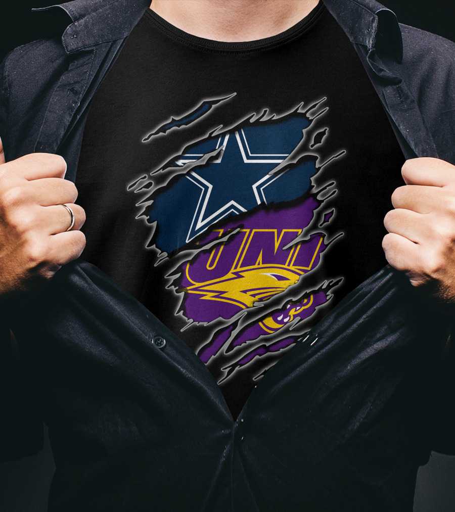 Cowboys Star UNI Panthers Paw Ripped T-Shirt