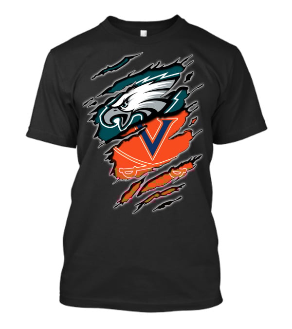 Eagles Virginia Cavaliers Clash Iconic Sports Fusion T-Shirt