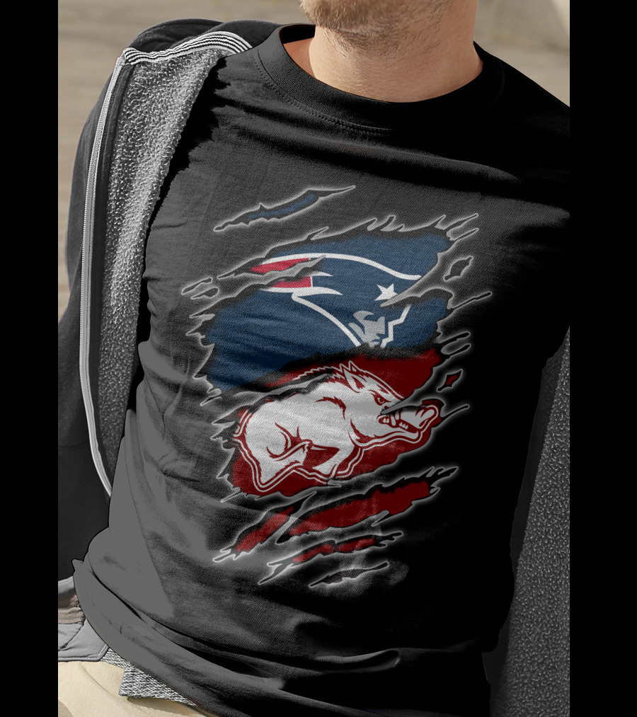 Patriots Arkansas Razorbacks Dual Logo Claw T-Shirt
