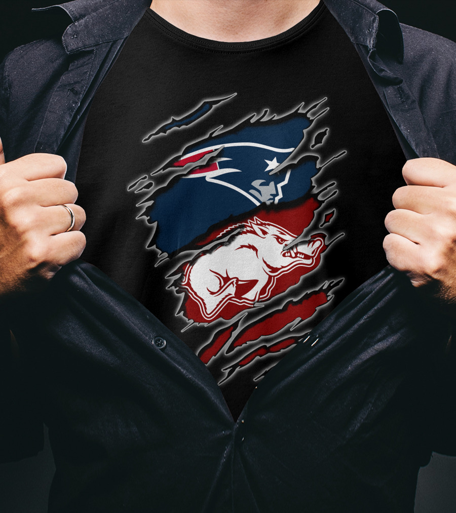 Patriots Arkansas Razorbacks Dual Logo Claw T-Shirt