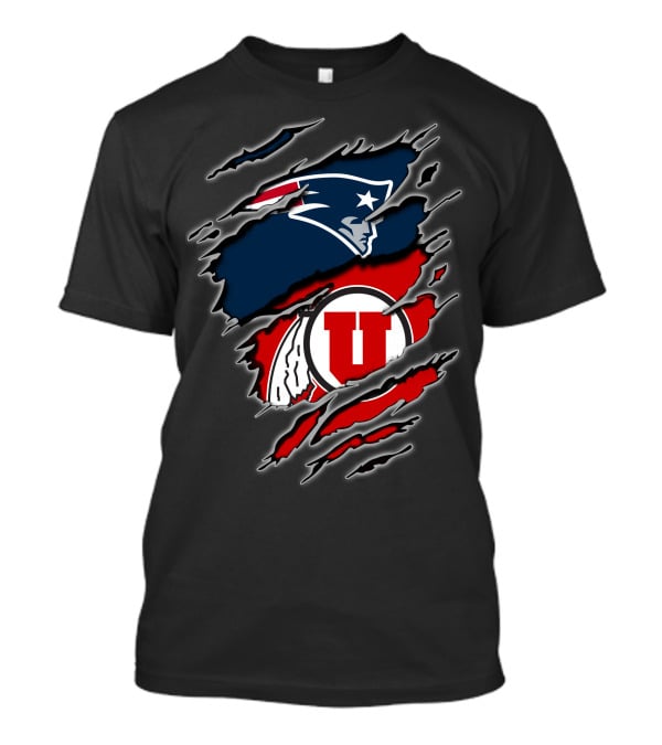 Patriots Utes Scratch Design Logo Fusion T-Shirt