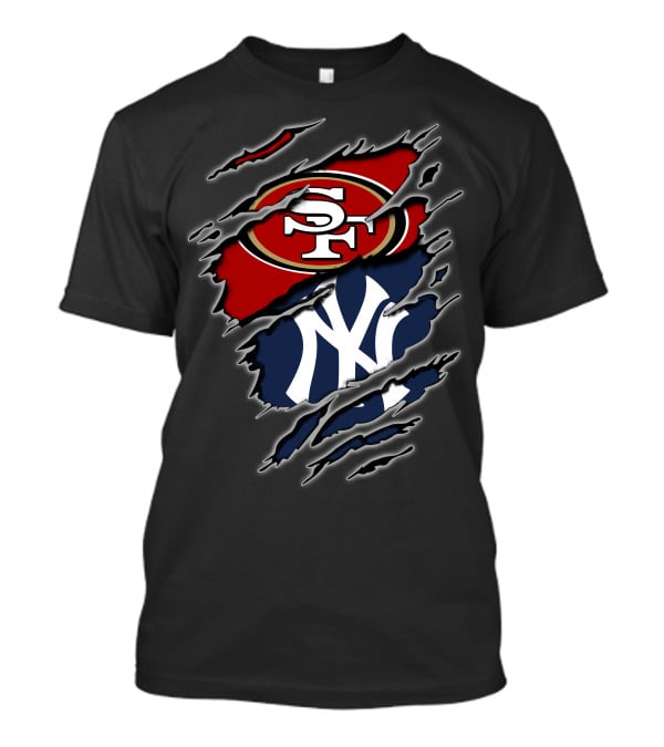 49ers Sf Yankees Ny Bold Collaboration T-Shirt