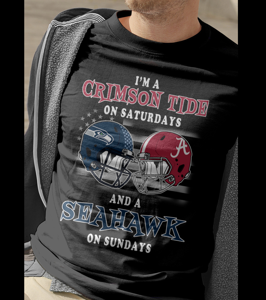 I'm A Crimson Tide On Saturdays And A Seahawk On Sundays T-Shirt