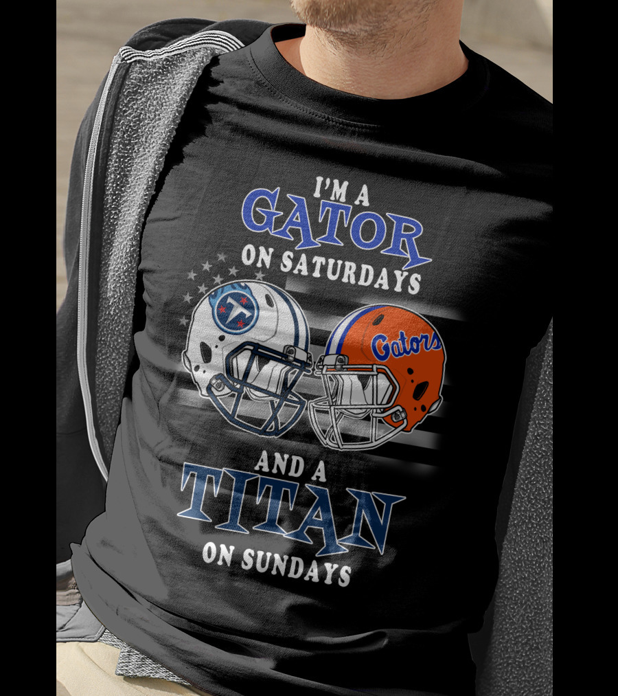 Gator On Saturdays Titan On Sundays Football Helmets T-Shirt