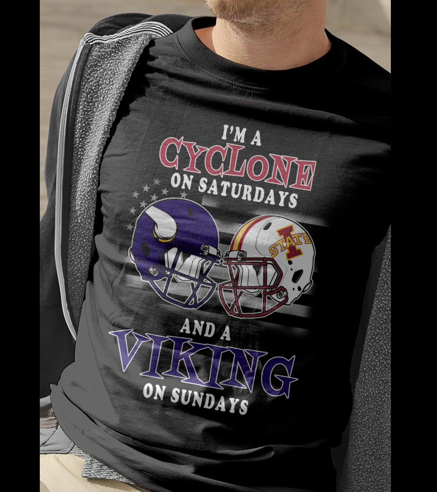 I'm A Cyclone On Saturdays And A Viking On Sundays T-Shirt