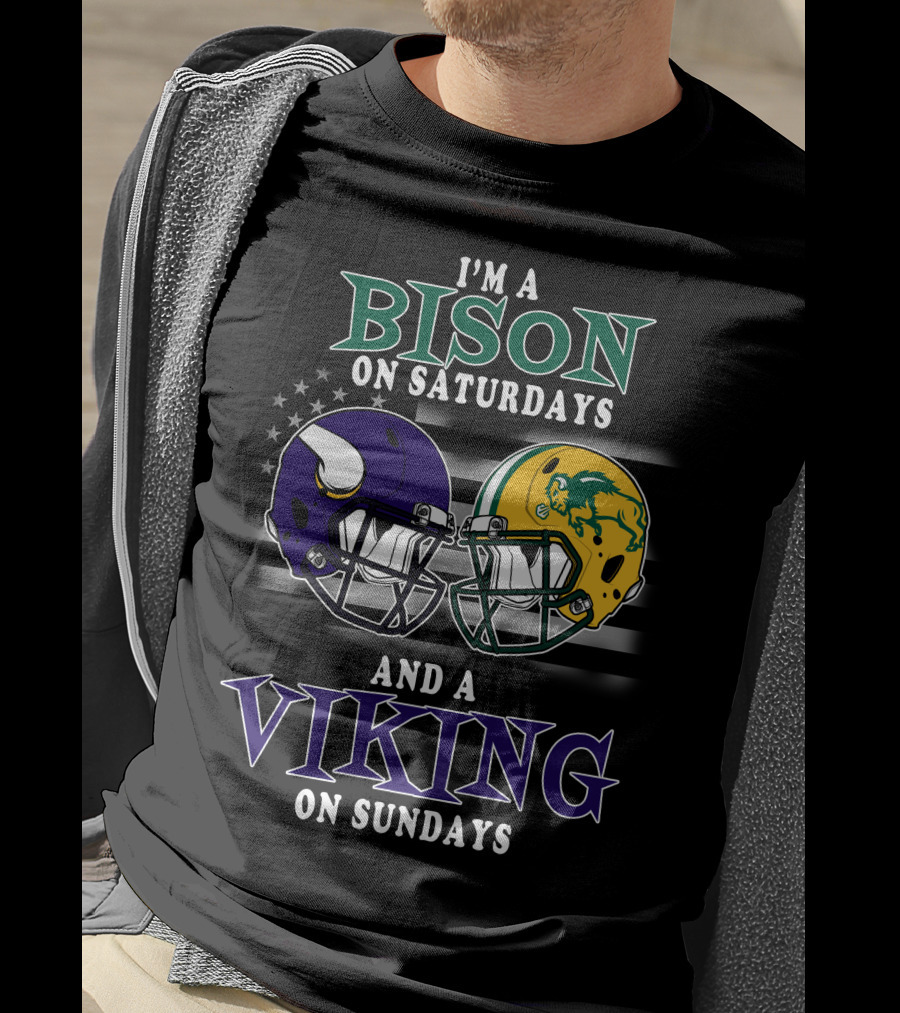 I'm A Bison On Saturdays And A Viking On Sundays T-Shirt
