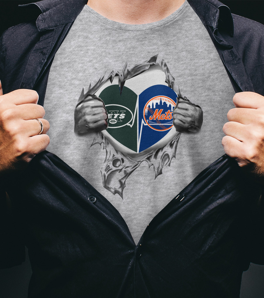 Jets Mets Heart Tornado Fan Passion T-Shirt
