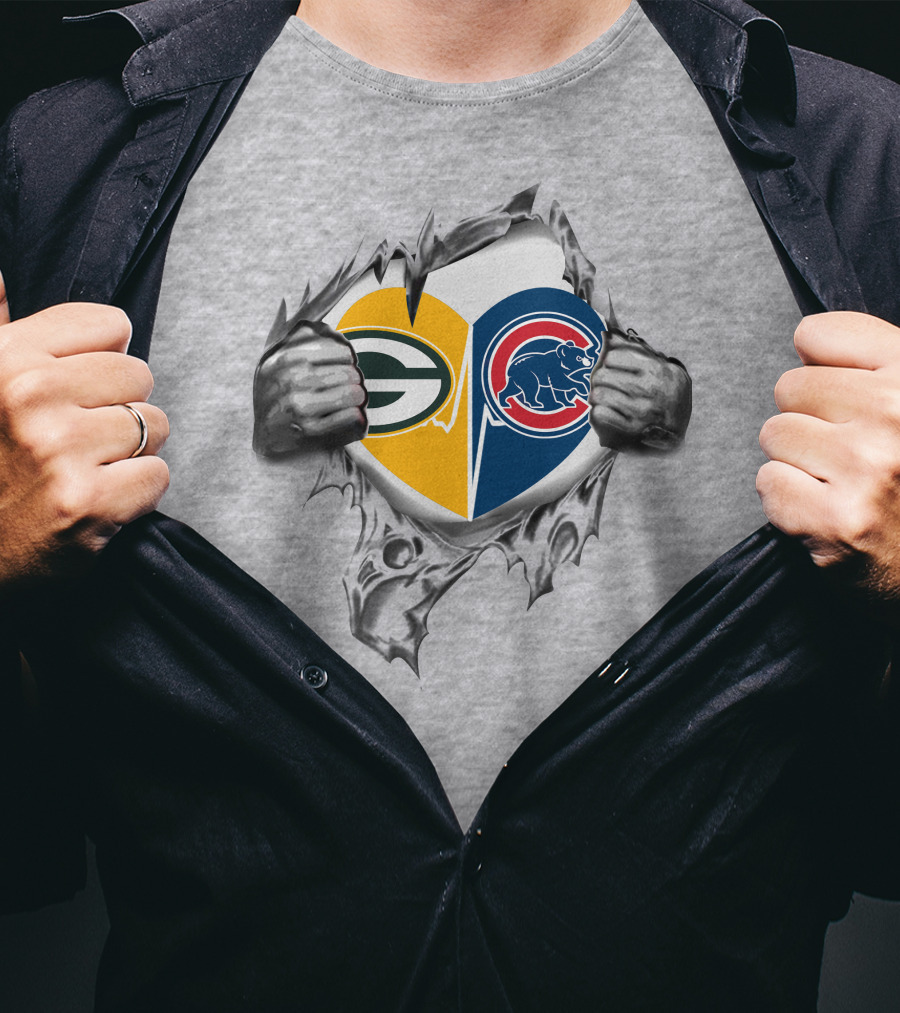 Heart Of Loyalty Packers Cubs Packers Cubs T-Shirt
