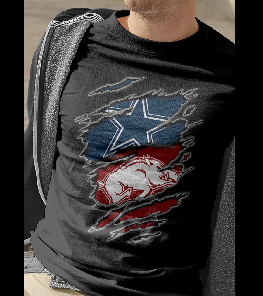 Dallas Cowboys Razorbacks Arkansas Fusion T-Shirt