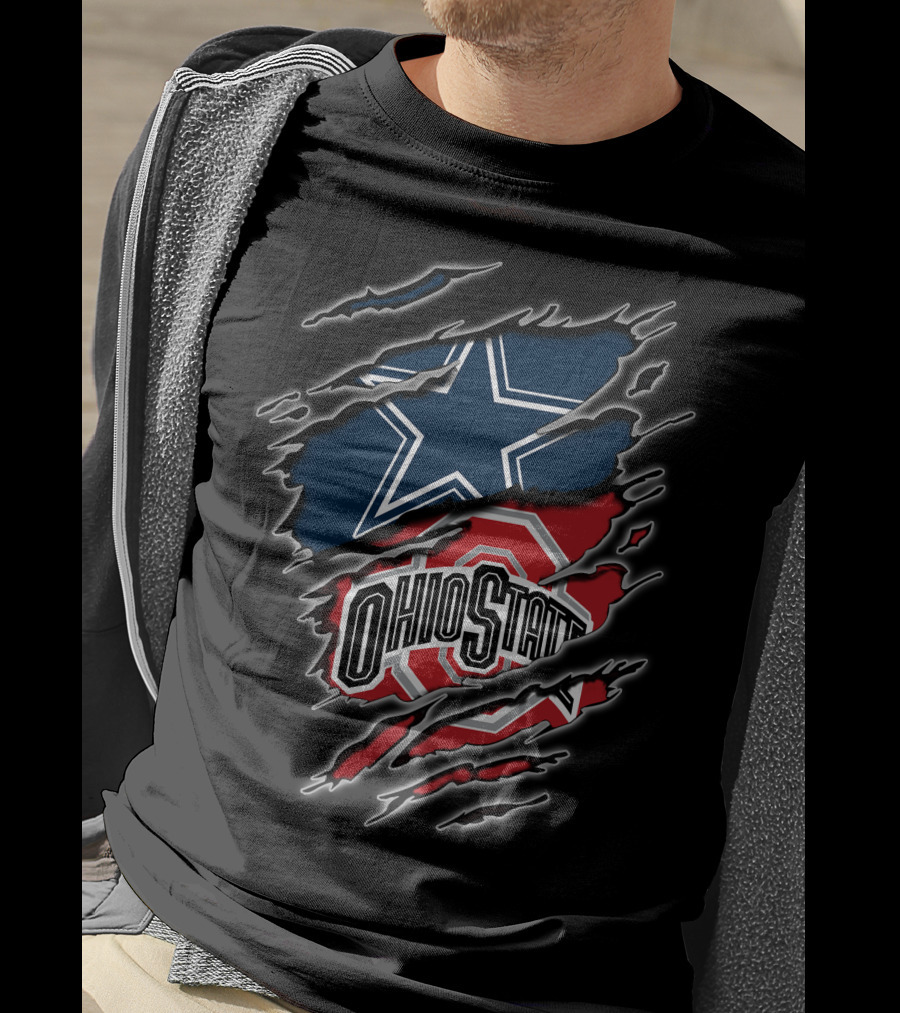 Dallas Cowboys Ohio State Buckeyes Torn Combination T-Shirt