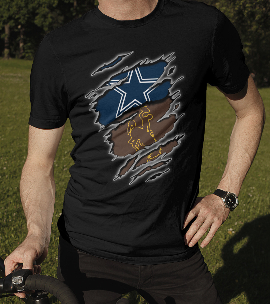 Dallas Cowboys Wyoming Bucking Horse Logo Star T-Shirt