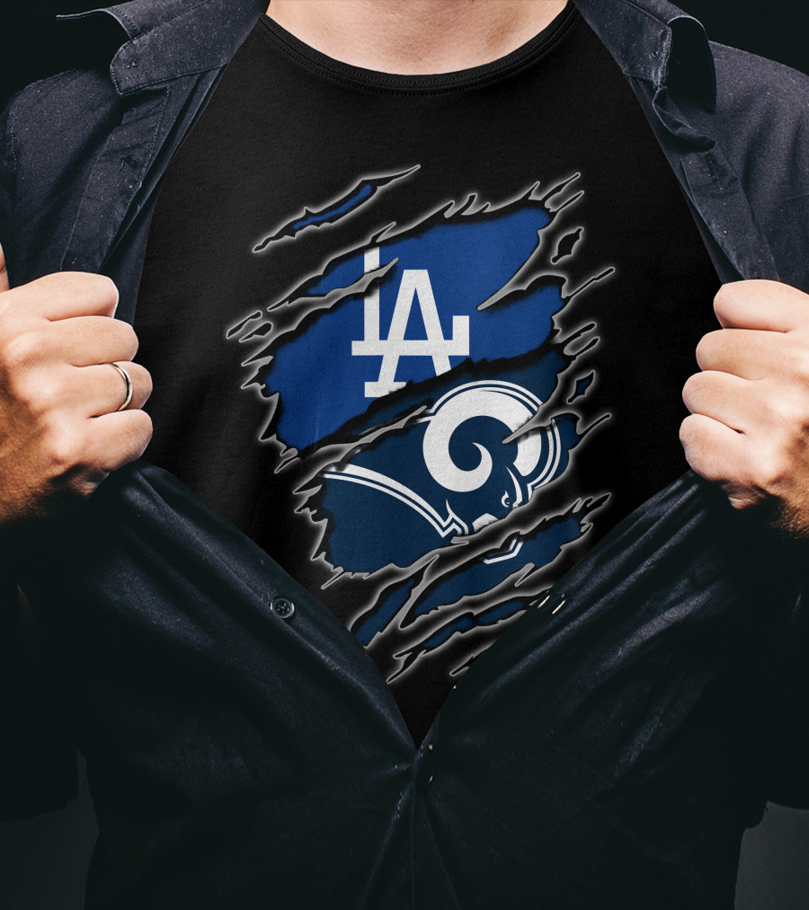 LA Dodgers Rams Logo Mashup T-Shirt