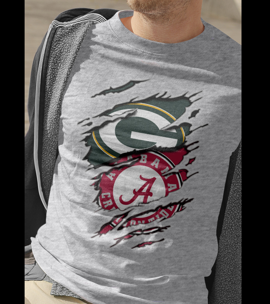 Green Bay Packers Alabama Crimson Tide Football Fan T-Shirt