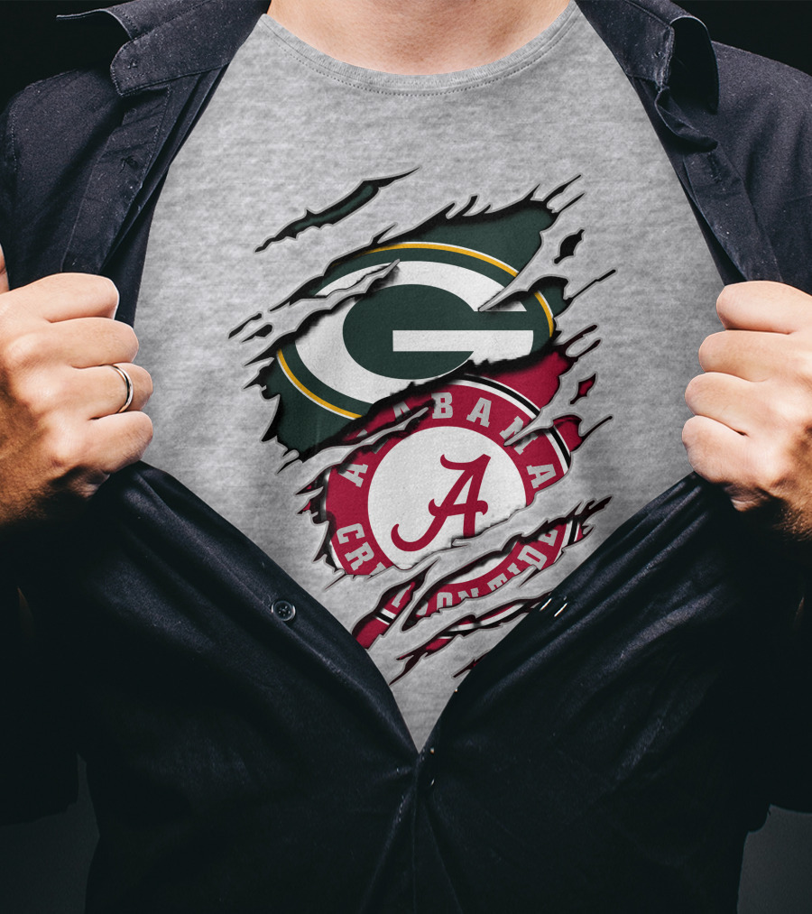 Green Bay Packers Alabama Crimson Tide Football Fan T-Shirt